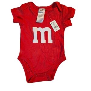 M&M'S Red Baby Onesie with White Logo